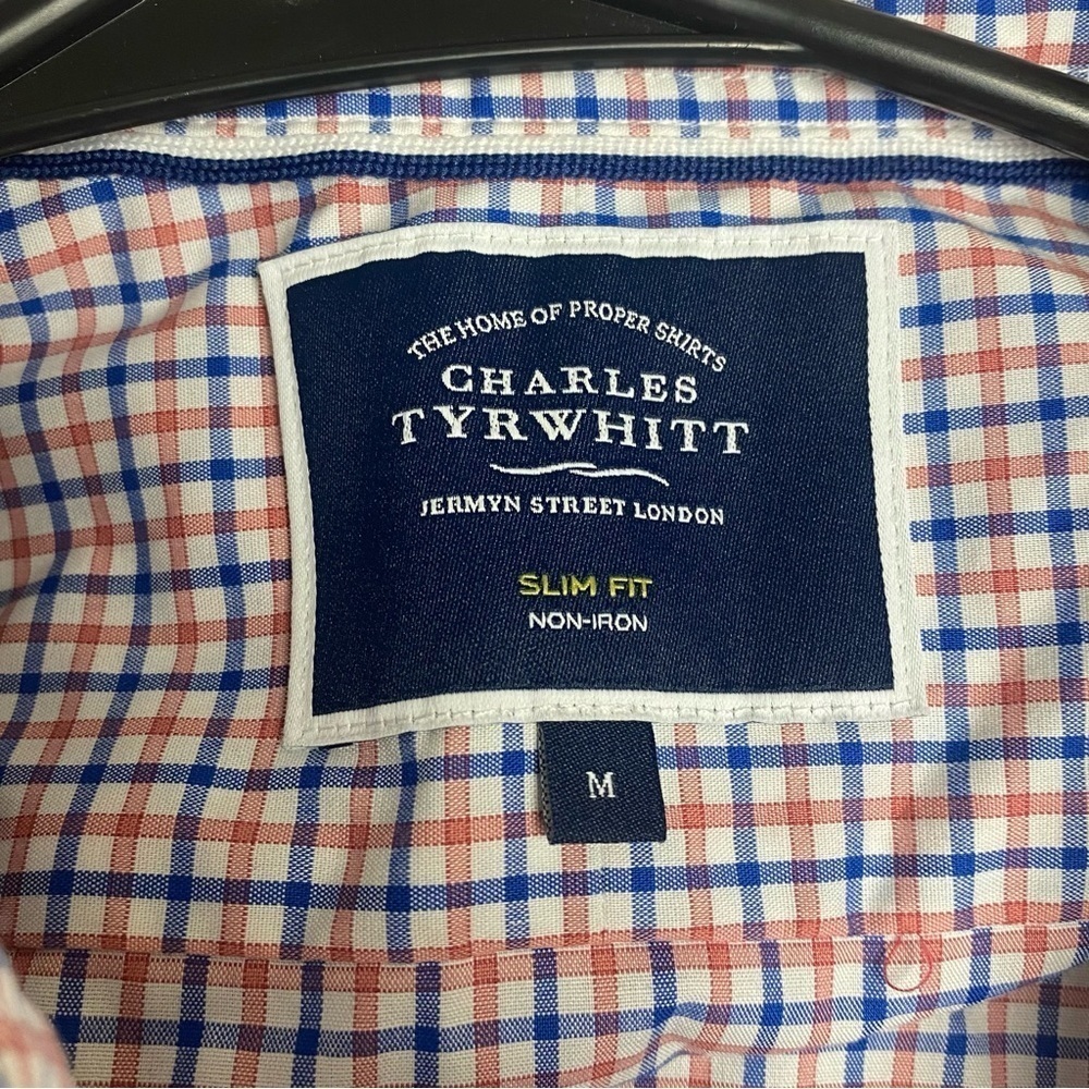 Charles Tyrwhitt Mens Extra Slim Fit Non Iron Weekend Cotton Dress Shirt, Medium - Picture 3 of 15